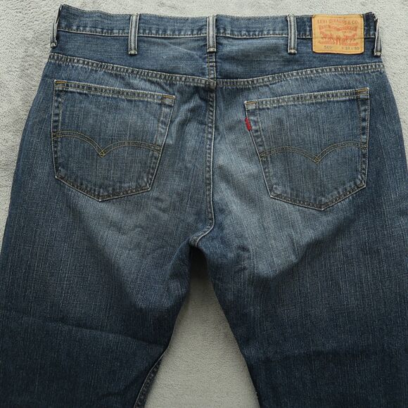 Levi's 569 Jeans Mens Fits 38x29 (Size 38x30) Blue Loose Baggy Straight Denim - Picture 14 of 16